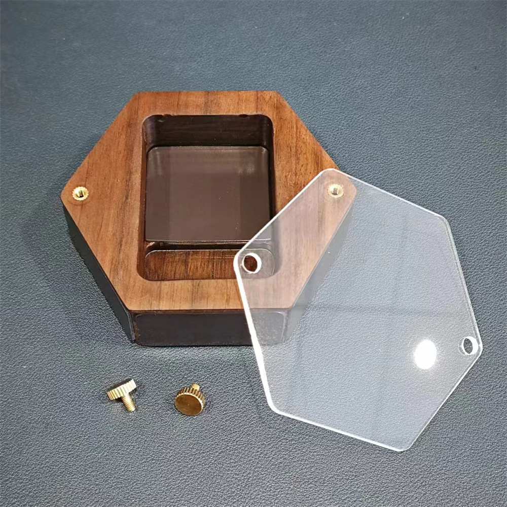 Smoker Box Wood Chip - Caja de exhibición de encendedor hexagonal