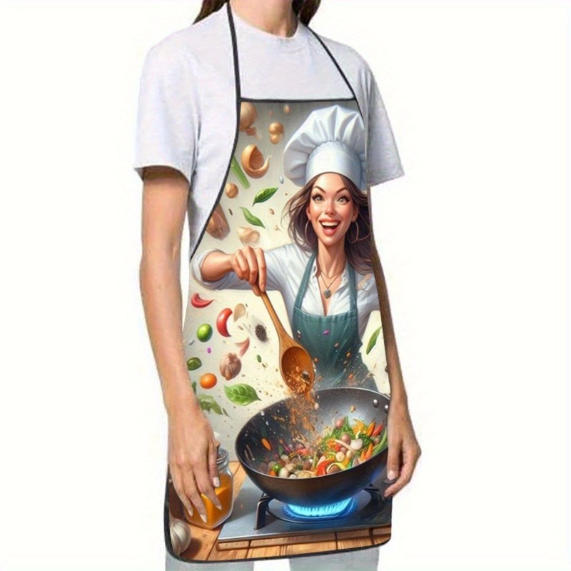 Home Cooking Chef - Delantal con estampado de verduras para