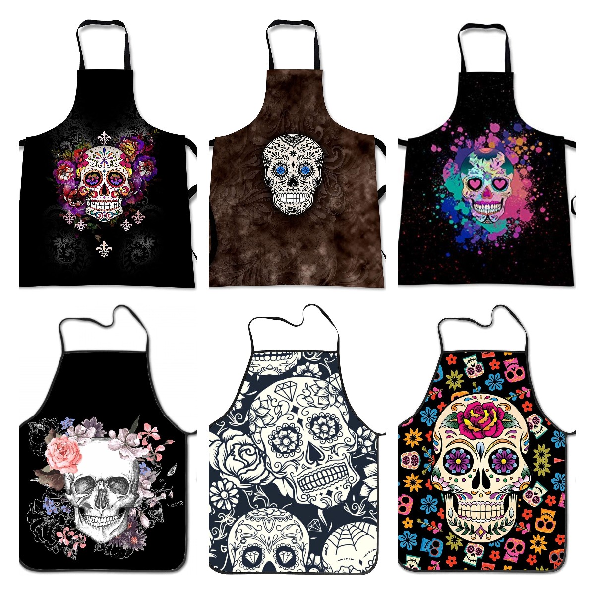 Home Cooking Chef - Delantal de cocina con calavera de