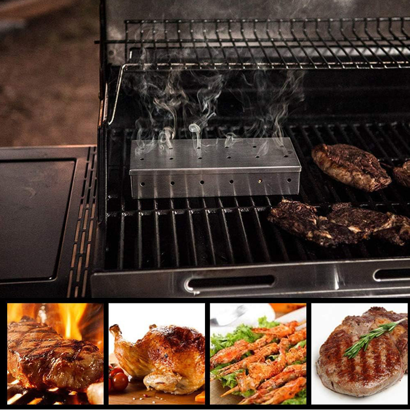 Caja ahumadora de acero inoxid - Smoker Box Wood Chip reseña y precio