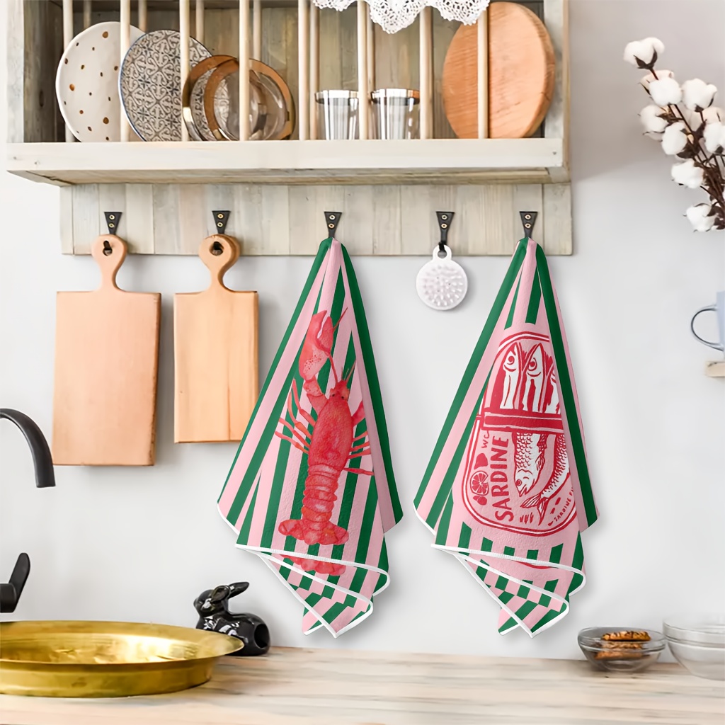 Juego de 2 toallas de cocina c - Home Cooking Is The Best reseña y precio