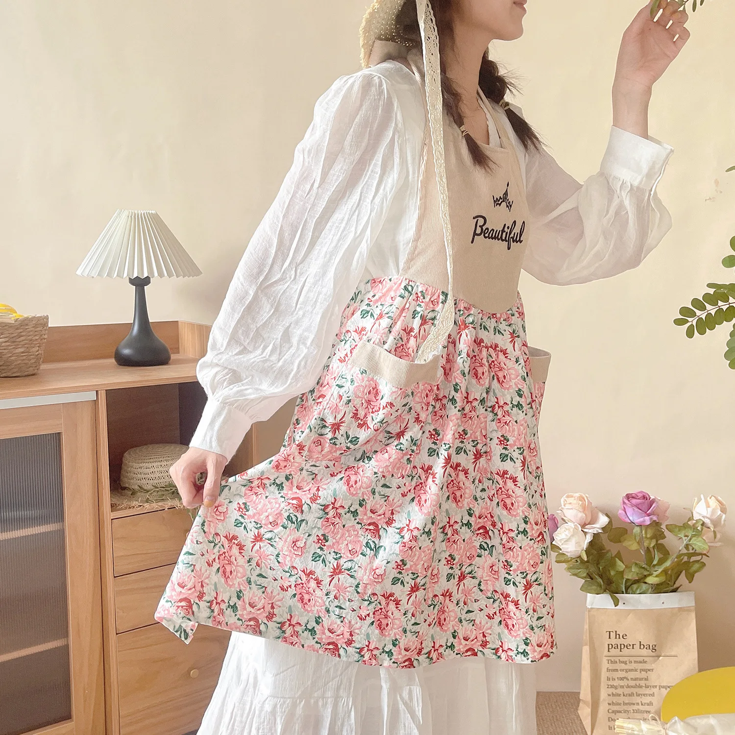 Delantal de pana hermoso para  - Home Cooking Work reseña y precio