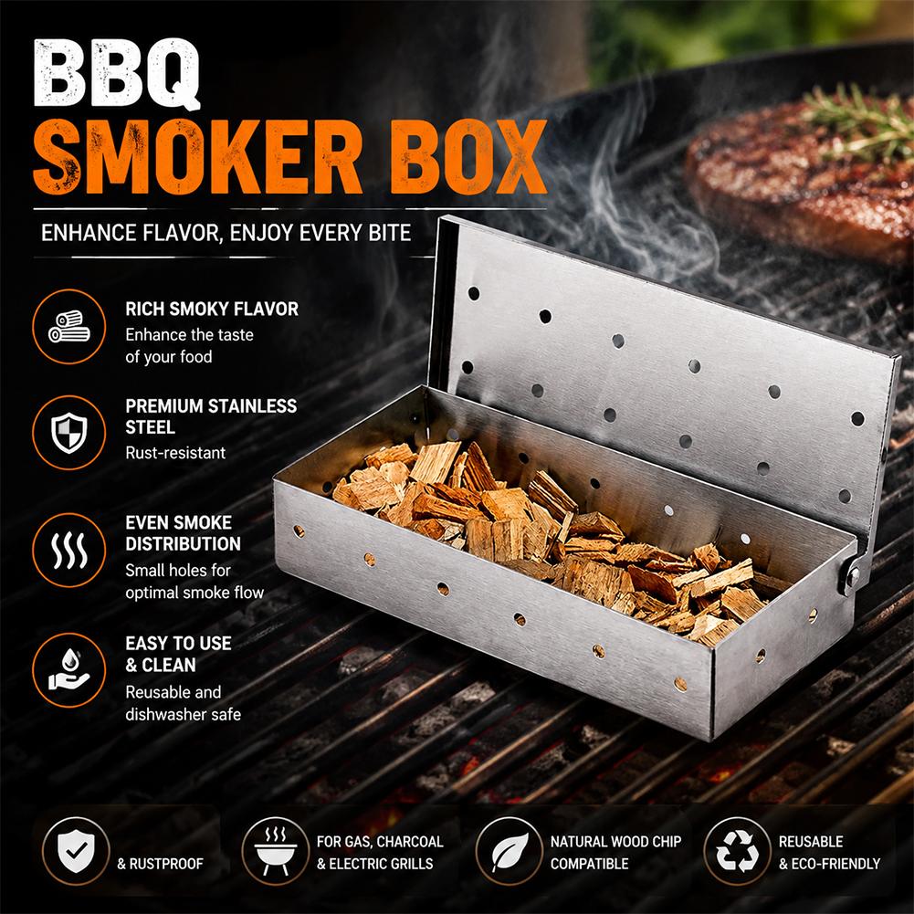 Caja Ahumadora de Acero Inoxid - Smoker Box Wood Chip reseña y precio