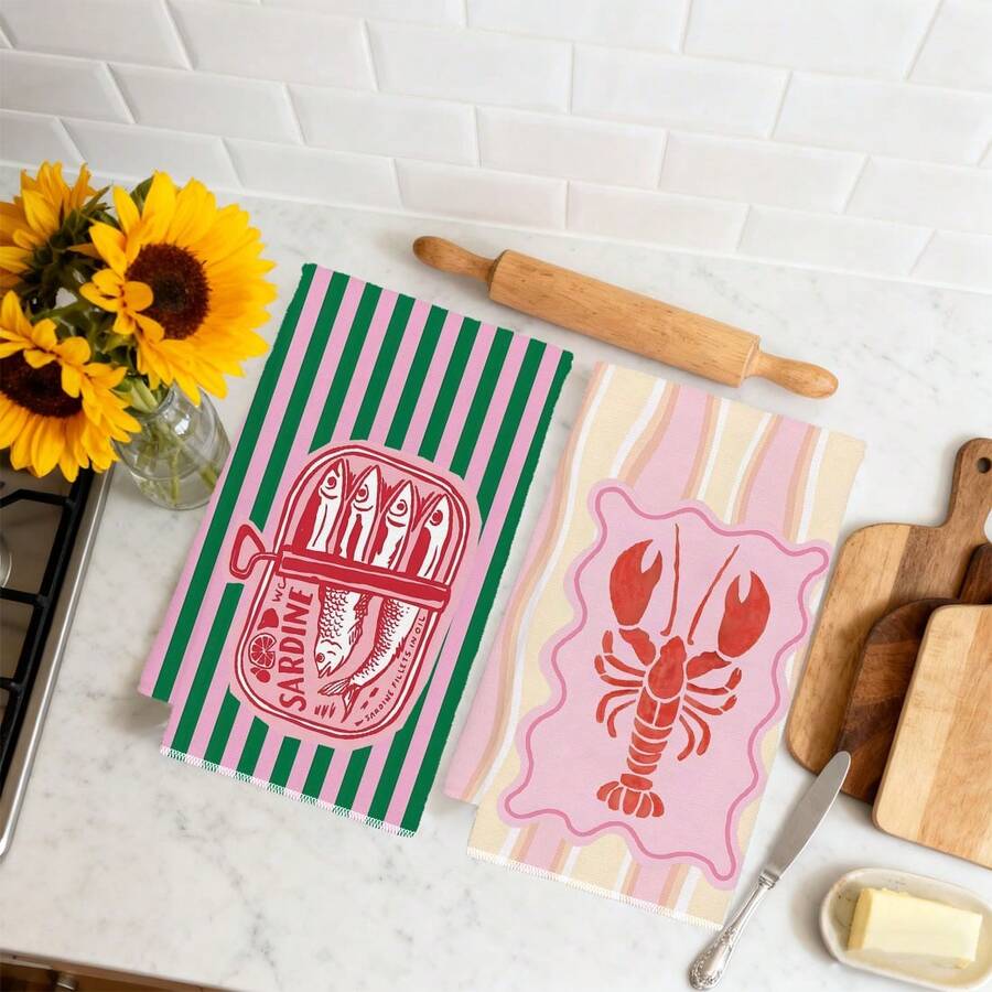 2 piezas, paños de cocina a ra - Home Cooking Is The Best reseña y precio