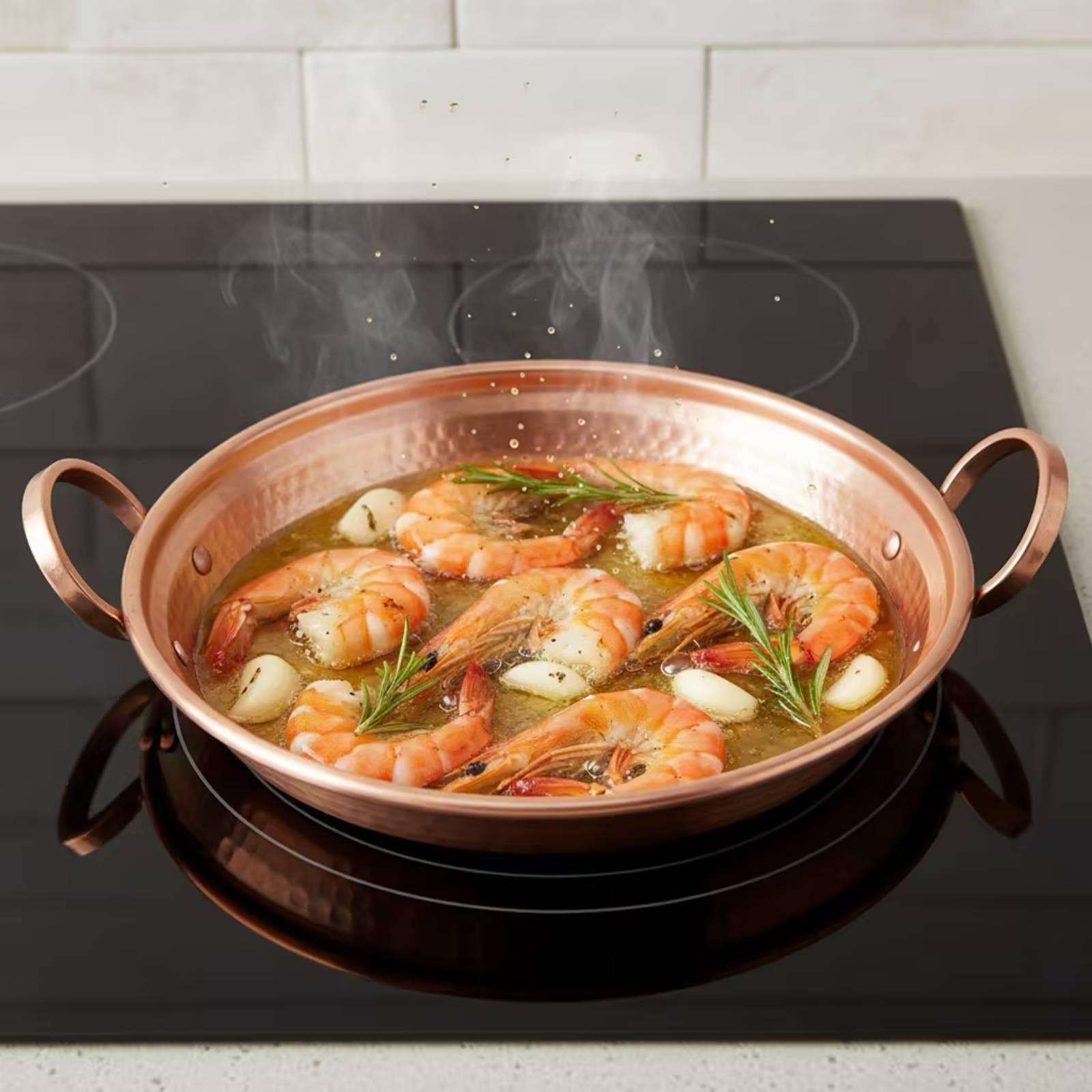 Sartén de cobre con dos asas y - Home Cooking Host reseña y precio
