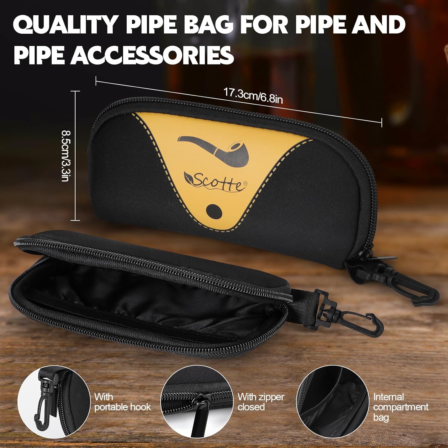 Pipa de tabaco hecha a mano, r - Smoker Box Wood Chip reseña y precio