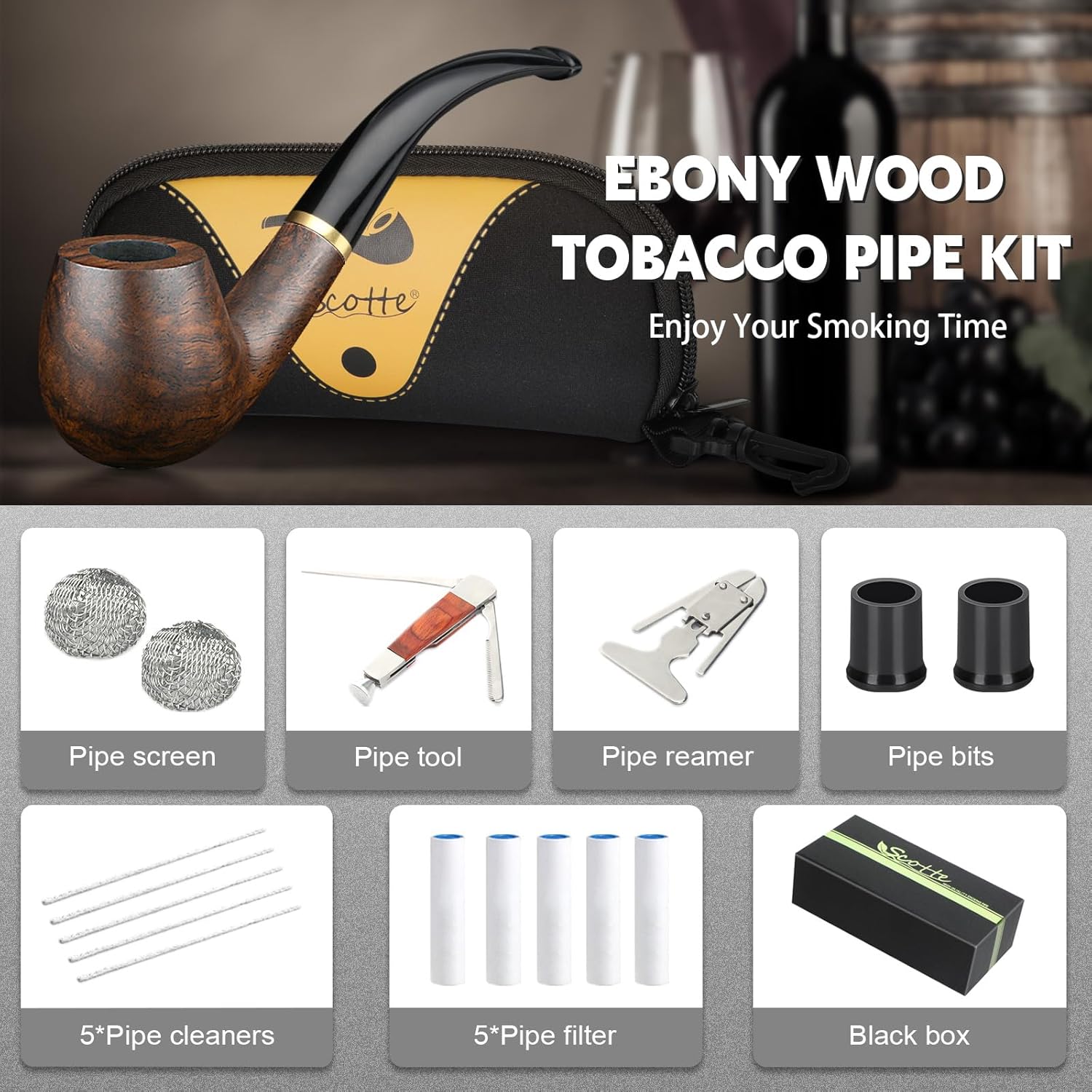Pipa de tabaco hecha a mano, r - Smoker Box Wood Chip reseña y precio