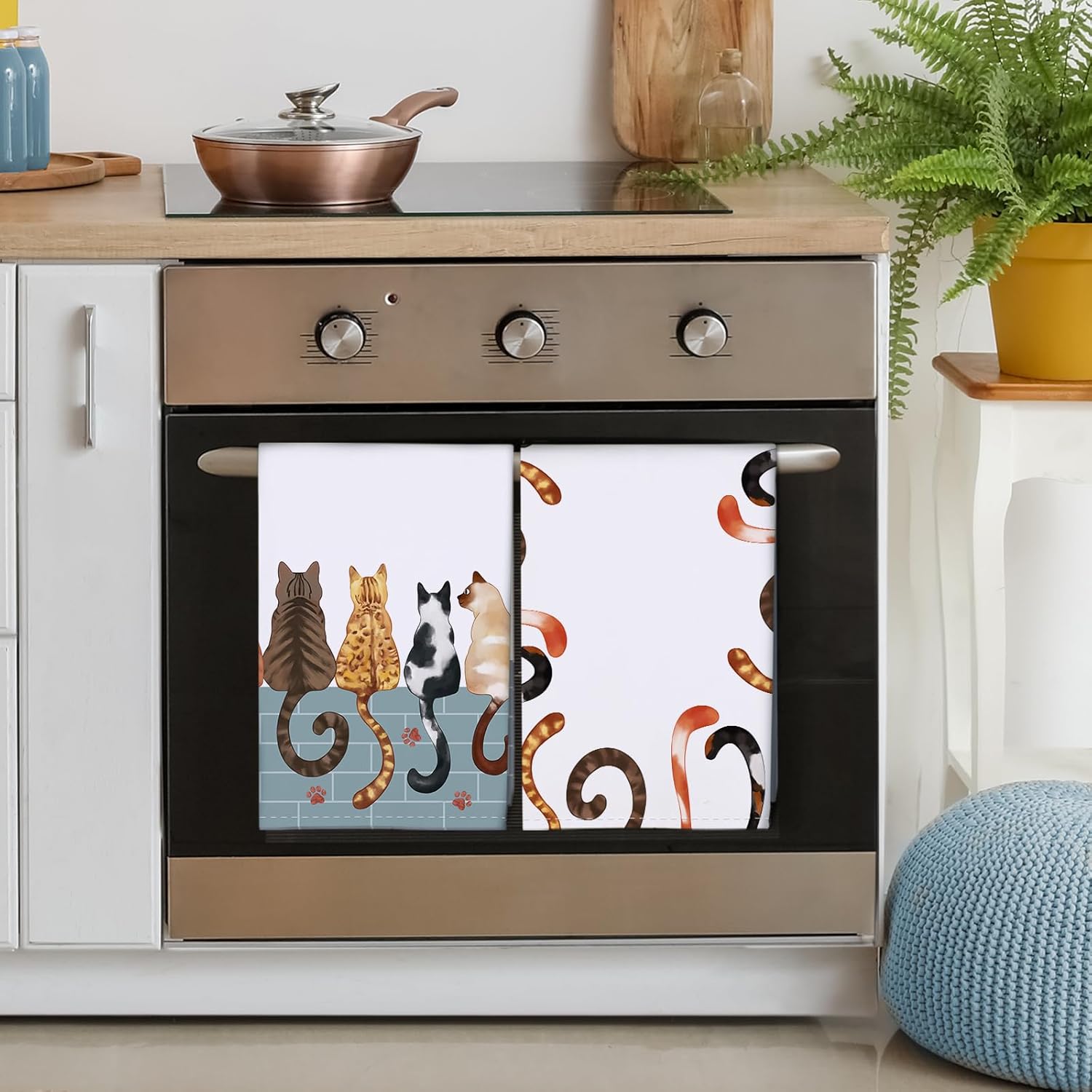 Juego de 4 toallas de cocina c - Home Cooking Is The Best reseña y precio